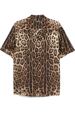 Dolce & Gabbana Chemise en soie à imprimé léopard