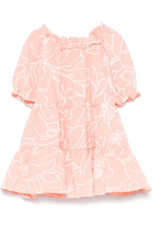 Il gufo Robe à fleurs imprimées