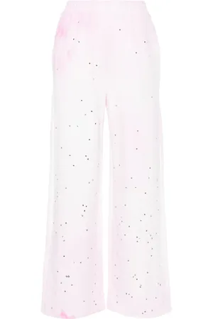 LOULOU Pantalon de jogging à ornements en cristal