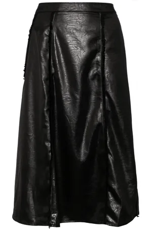 tout a coup Jupe mi-longue en cuir artificiel