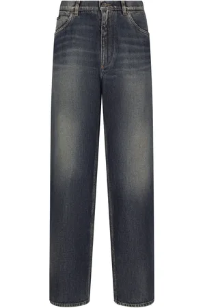 Dolce & Gabbana Jean droit à effet délavé