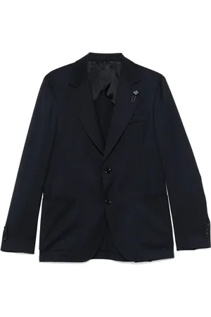 LARDINI Blazer en laine vierge à simple boutonnage
