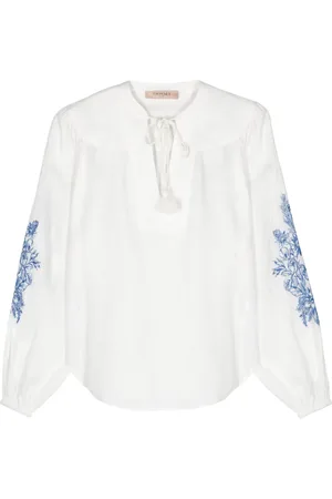 Twin-Set Blouse à fleurs brodées