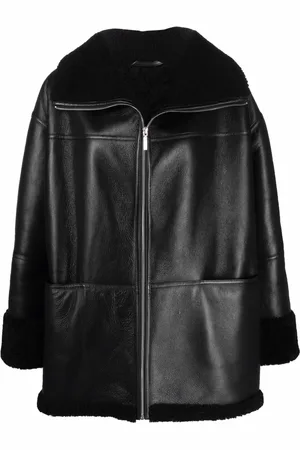 Totême Veste oversize en peau retournée