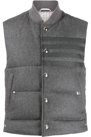 Thom Browne Gilet matelassé en flanelle à 4 bandes signature