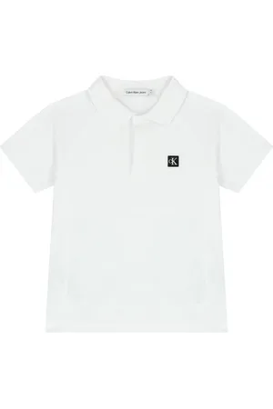 Calvin Klein Polo en coton à patch logo