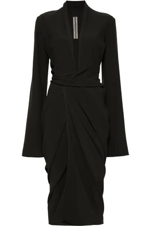 Rick Owens Robe cache-cœur à taille nouée
