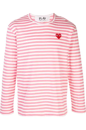 Comme des Garçons T-shirt rayé à logo