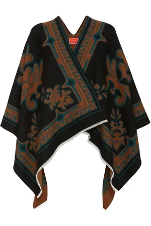 La DoubleJ Poncho à motif abstrait
