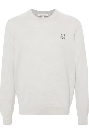 Maison Kitsuné Pull en coton à patch logo