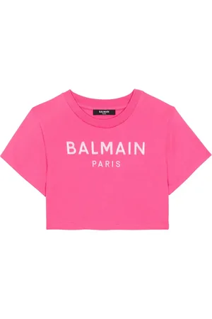 Balmain T-shirt en coton à logo imprimé