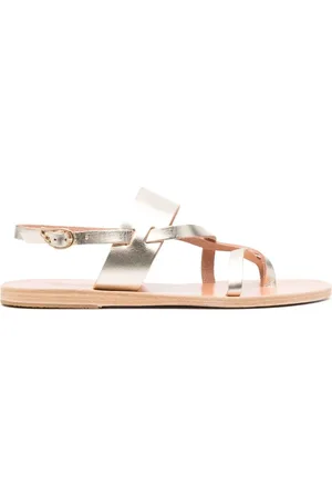 Ancient Greek Sandals Sandales Alethea à effet métallisé