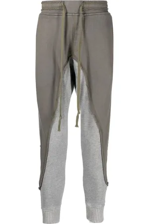 GREG LAUREN Pantalon patchwork à lien de resserrage