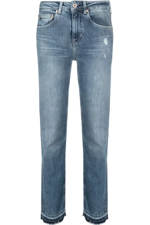 AG Jeans Jean cigarette Girlfriend à effet usé