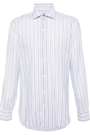 BARBA Chemise transparente à rayures