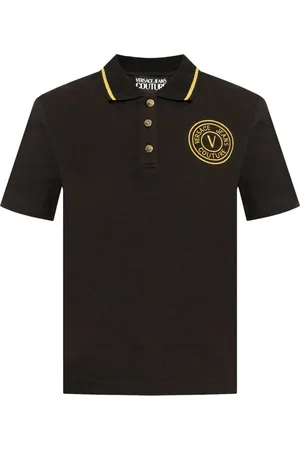 VERSACE Polo en coton à logo brodé