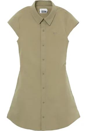 Izzue Robe-chemise à logo brodé