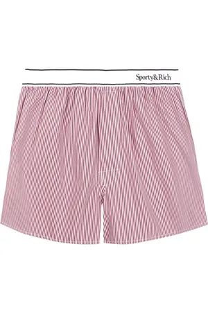 Sporty & Rich Short en coton à patch logo