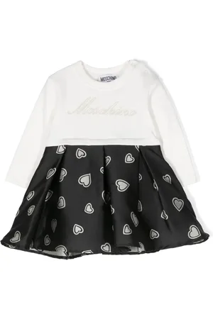 Moschino Robe en coton mélangé à logo imprimé