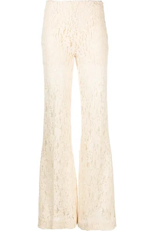 Twin-Set Pantalon évasé en broderie anglaise