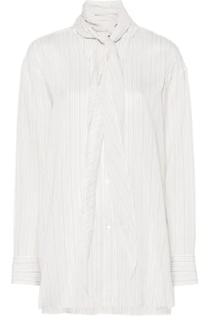 Dorothee Schumacher Blouse rayée à détail de foulard