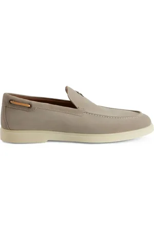Giuseppe Zanotti Mocassins Maui en daim à plaque logo