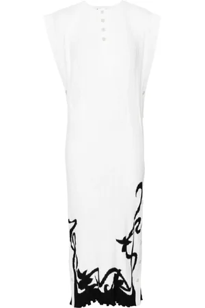Lanvin Robe mi-longue à effet plissé