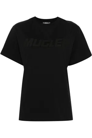 MUGLER T-shirt en coton à logo imprimé