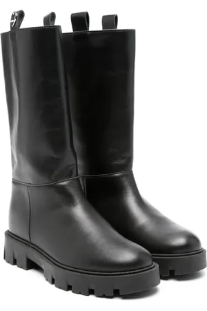 MONNALISA Bottines en cuir à plaque logo