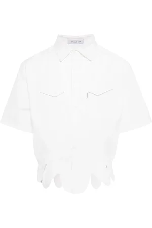 JUNTAE KIM Chemise à ourlet festonné