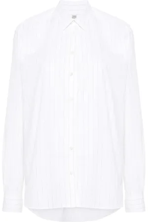 Totême Chemise en coton à fines rayures