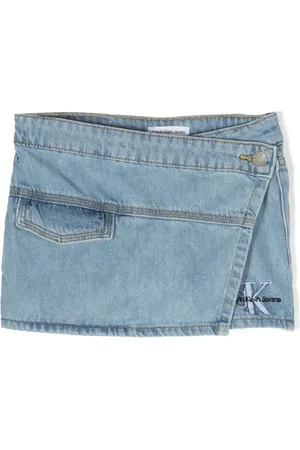 Calvin Klein Short en jean à logo brodé