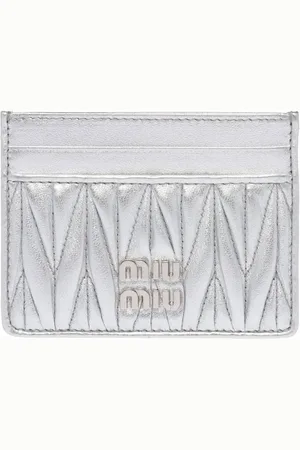 Miu Miu Porte-cartes Matelassé en cuir Nappa