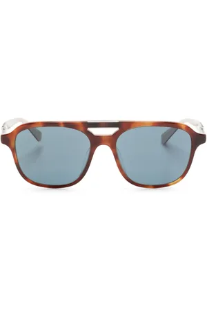 Brunello Cucinelli Lunettes de soleil Wayfarer à effet écailles de tortue