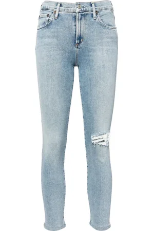 AGOLDE Jean skinny Sophie à effet usé