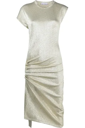 Paco rabanne Robe mi-longue à détail de fronces