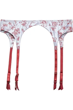 FLEUR DU MAL Porte-jarretelles à fleurs en jacquard