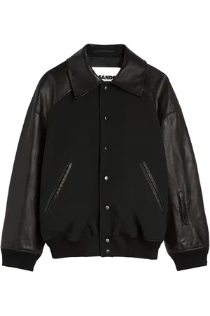 Jil Sander Veste en cuir à empiècements