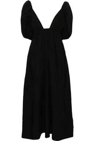 Ganni Robe en popeline à col v