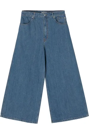 Gauchere Jean ample à taille mi-haute