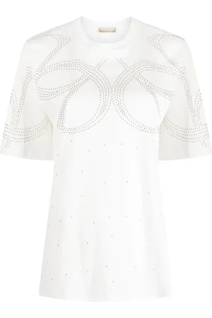 Elie saab T-shirt à détails de clous