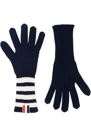 Thom Browne Gants en cachemire à bandes signature