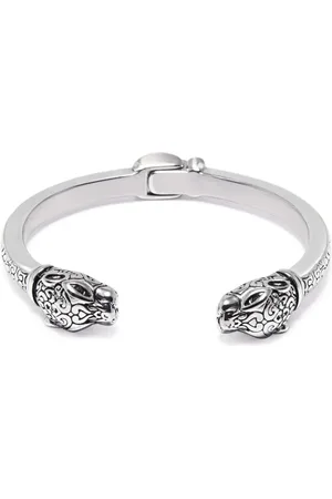 Nialaya Bracelet torque à panthère gravée