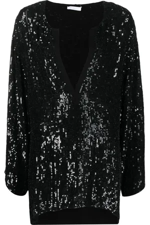 P.A.R.O.S.H. Blouse ornée de sequins à manches longues