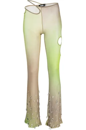 GCDS Pantalon en tulle Sita à ornements en cristal