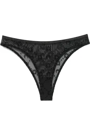Marine Serre Culotte en résille à motif monogrammé