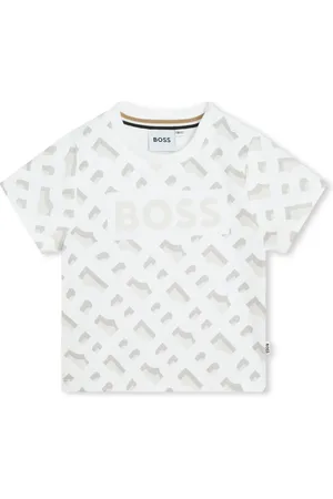 HUGO BOSS T-shirt en coton à imprimé monogrammé