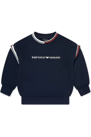 Emporio Armani Pull en coton à logo brodé