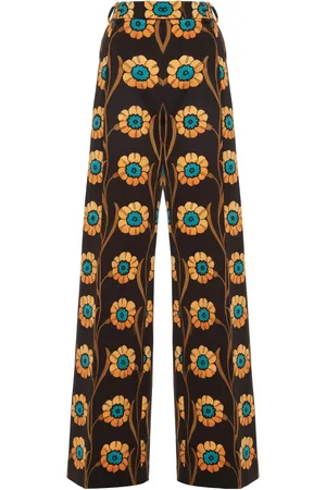La DoubleJ Pantalon La Comasca à fleurs