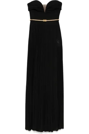 Elisabetta Franchi Robe plissée à coupe longue